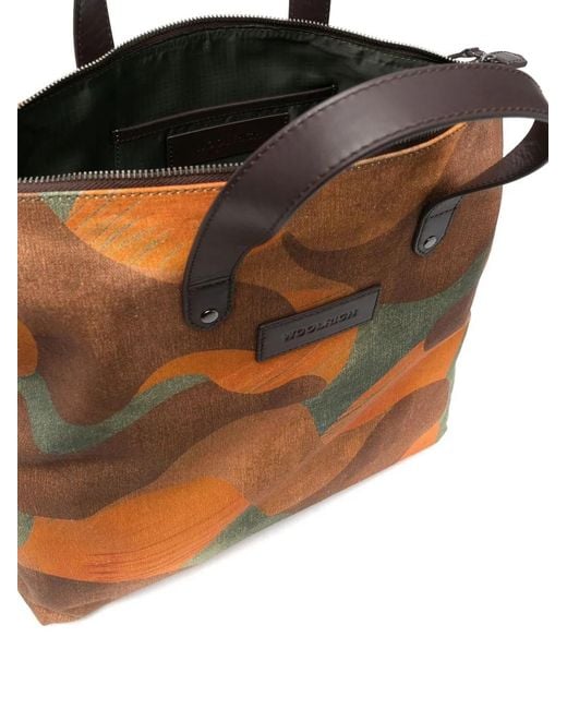 Woolrich Brown Sac Cabas À Imprimé Camouflage for men