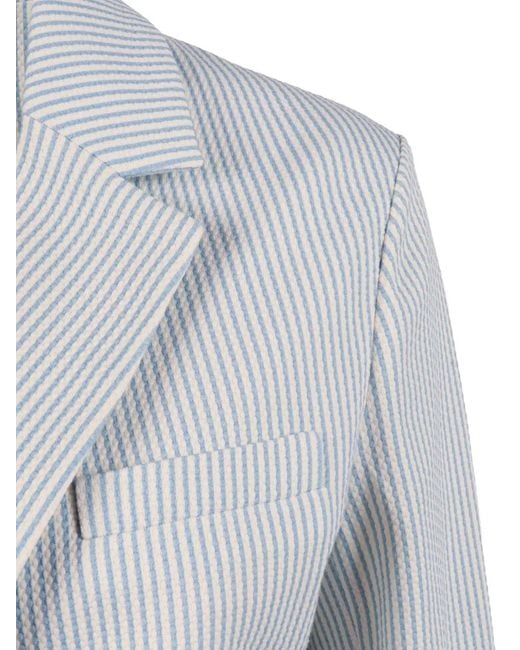 Circolo 1901 Gray Blazer À Rayures