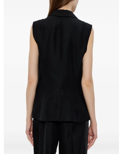 Paul Smith Black Buttoned Sleeveless Jacket
