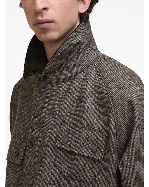 Barbour Gray Corduroy-Collar Multi-Pocket Jacket for men