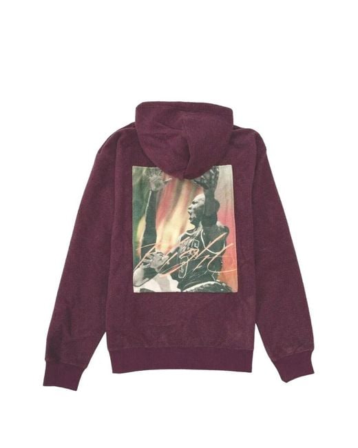 Nike Purple Logo-Patch Hoodie for men