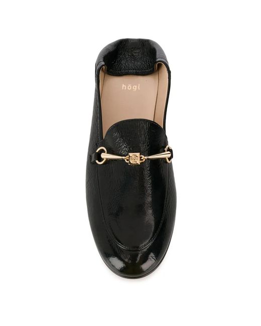 Högl Black Round Toe Loafers