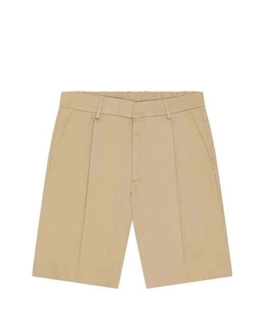 NN07 Natural Pleated Shorts for men
