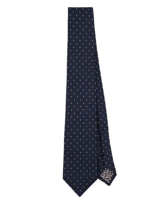 Paul Smith Blue Polka-dot Silk Tie for men