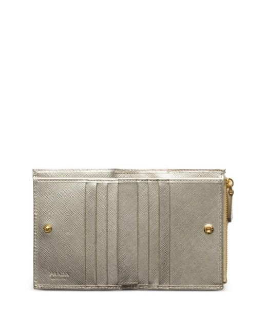 Prada Gray Small Leather Wallet