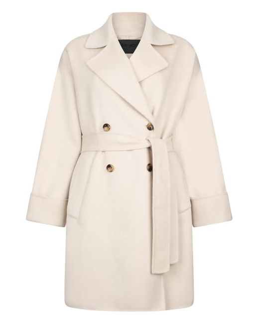 Liu Jo Natural Double-Breasted Coat