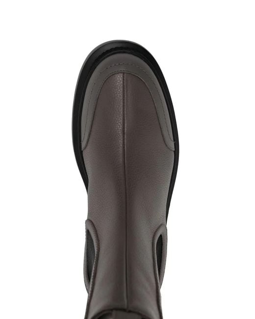 Bally Brown Ginny Leather Chelsea Ankle Boots