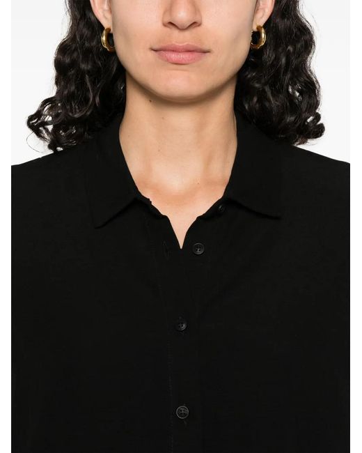 MOUTAKI Black Jersey Polo Top