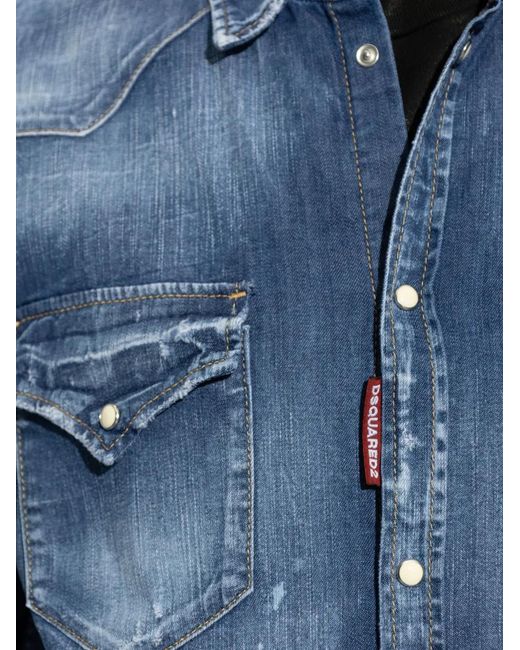 DSquared² Blue Denim Shirt for men