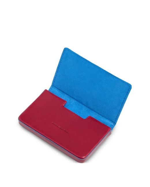 Piquadro Red Logo-Plaque Cardholder for men
