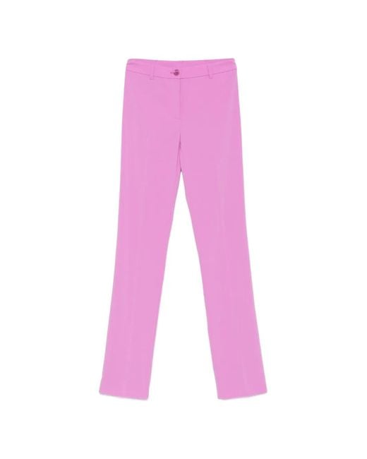 Patrizia Pepe Pink Slim-Fit Trousers