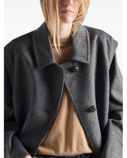 Pull Nervuré À Manches Courtes Prada en coloris Natural