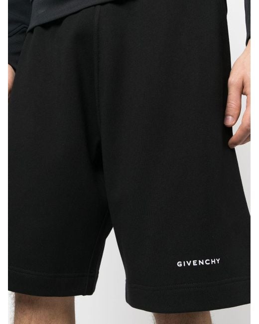 Pantalones cortos de chándal con logo Givenchy de hombre de color Black