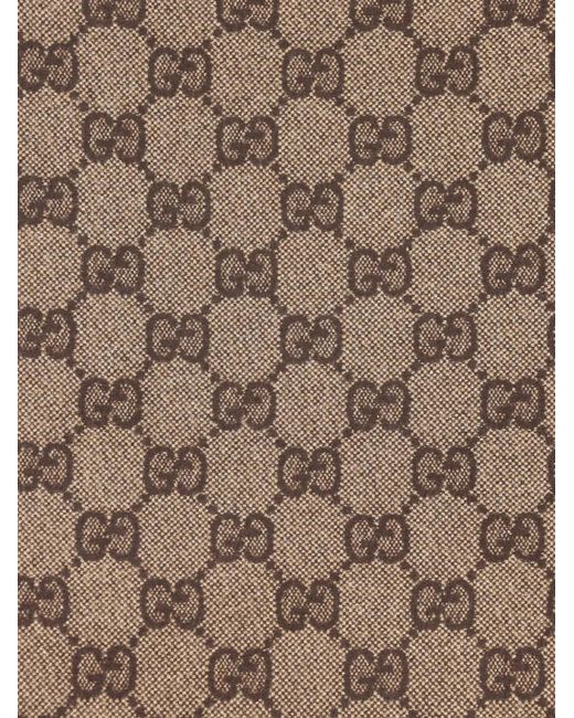 Gucci Natural Monogram Fringed Scarf