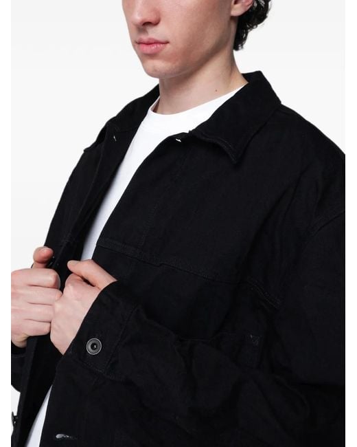 Studio Nicholson Black Button-Up Boxy Jacket for men