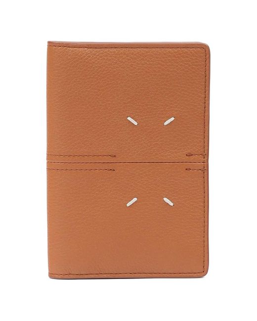 Maison Margiela Brown Leather Passport Holder
