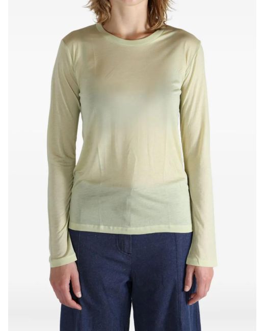 Baserange Green Crew-Neck Long-Sleeve Top