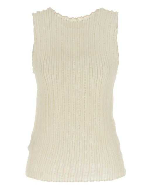 Top Plissettato Jellyfish di Issey Miyake in Natural