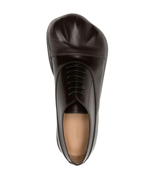 J.W. Anderson Brown Sculpted-toe Leather Derby Shoes for men