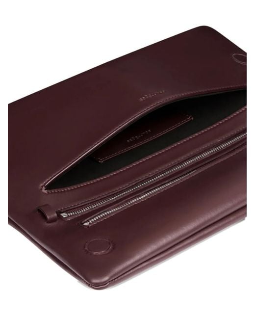 Courreges Purple Flap Clutch Bag