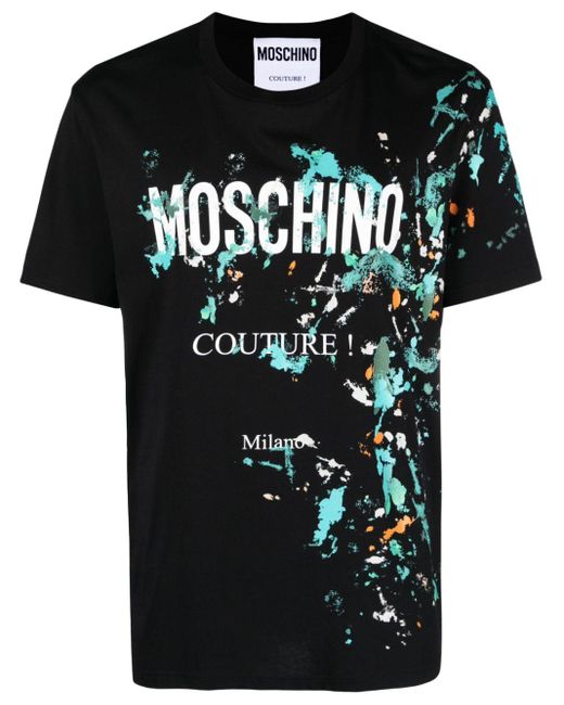 Moschino T-shirt Met Logoprint in het Black voor heren