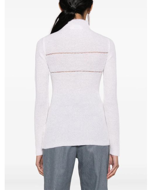 MSGM Gebreide Top in het White