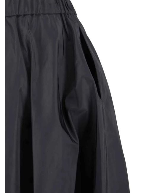 Aspesi Blue Unlined Technical Polyester Skirt