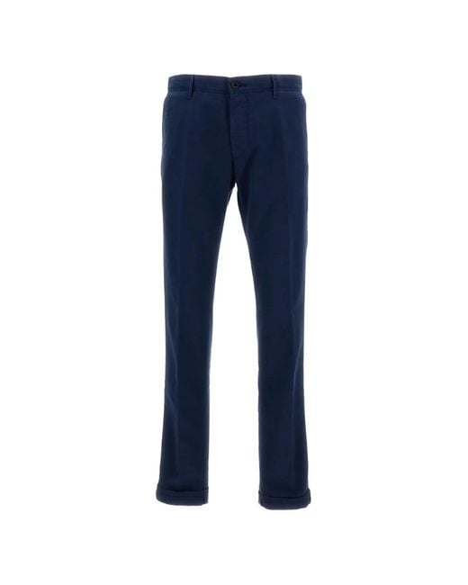Incotex Blue Pantalon Droit À Chevilles Resserrées for men