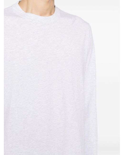 Brunello Cucinelli Katoenen T-shirt Met Lange Mouwen in het White voor heren