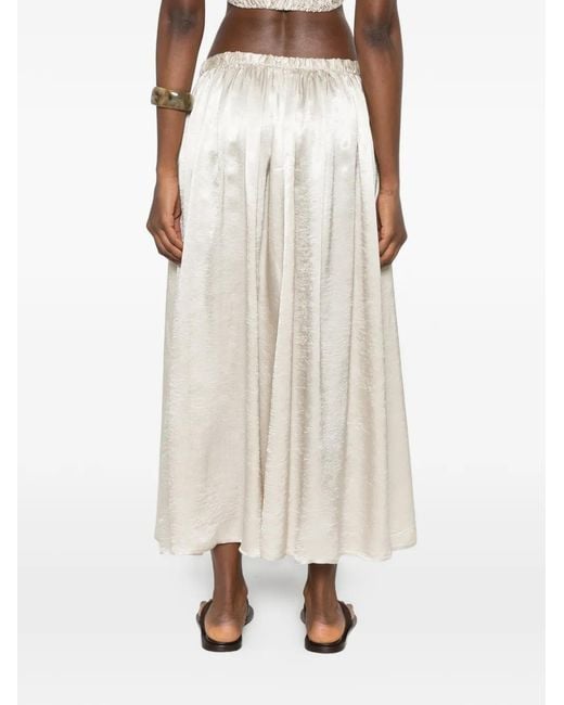 Enza Costa White Satin Skirt