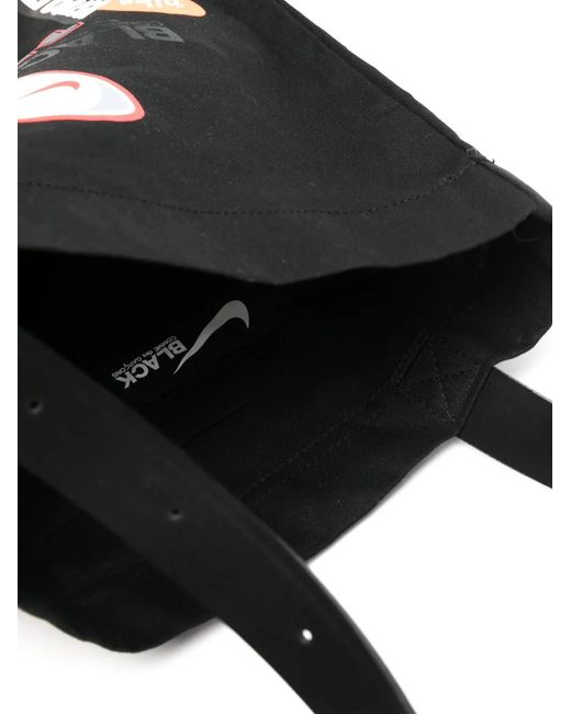 COMME DES GARÇON BLACK Black Stamp-Print Tote Bag for men