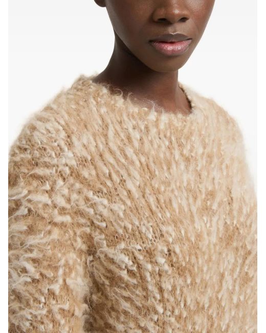 Marni Natural Bouclé Alpaca Sweater