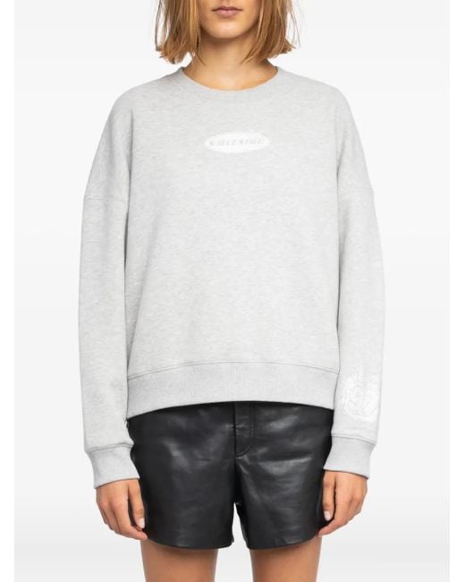 Zadig & Voltaire White Mira Pmo Motocross Strass