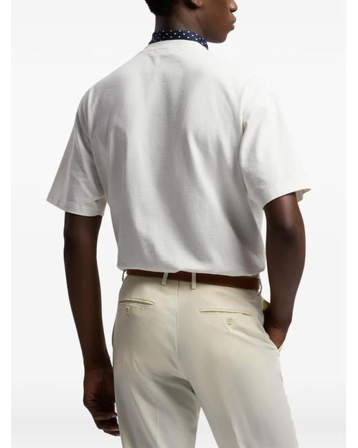 Ralph Lauren White T-Shirt À Poche À Détail Ours for men