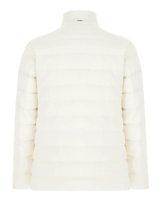 Herno White Quilted Button-Fastening Padded Jacket for men