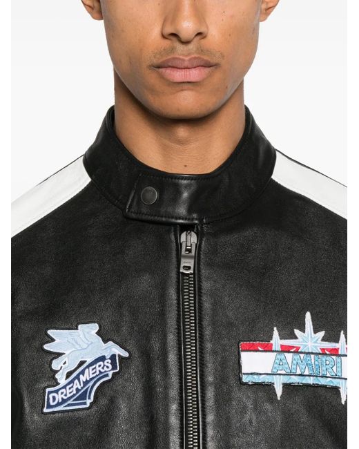 Amiri Black Patch-Detail Jacket for men