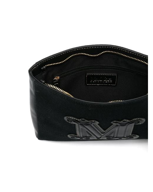 【MAX MARA】CASCIABEACH CLUTCH Max Mara Medium Cascia Beach Clutch Bag in Black | Lyst