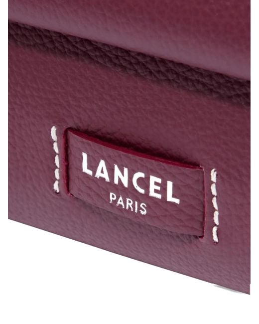 Lancel レザーフラップ バッグ M Purple