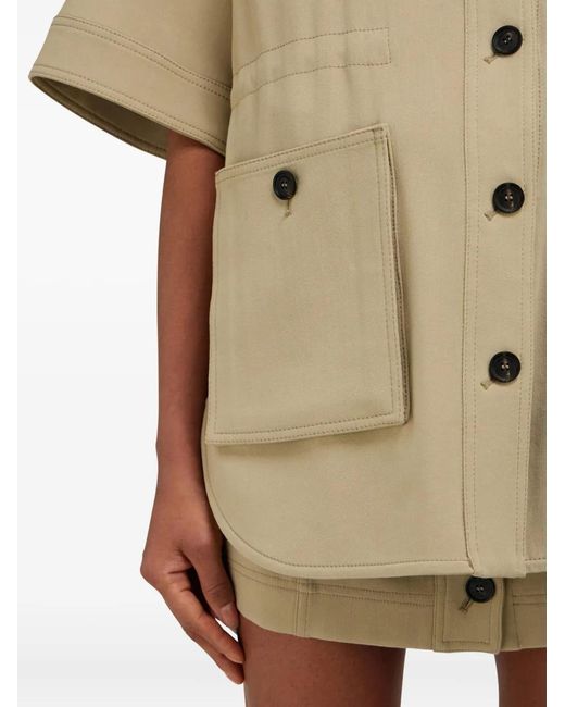 Ferragamo Natural Short-Sleeve Jacket