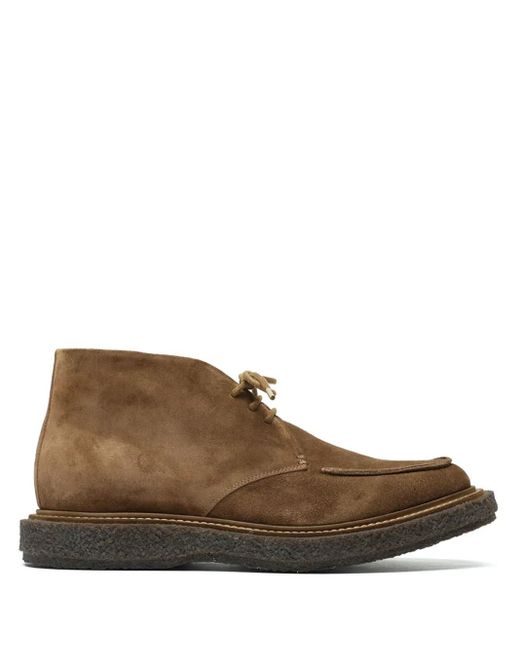 Officine Creative Brown Lace-Up Suede Boots for men