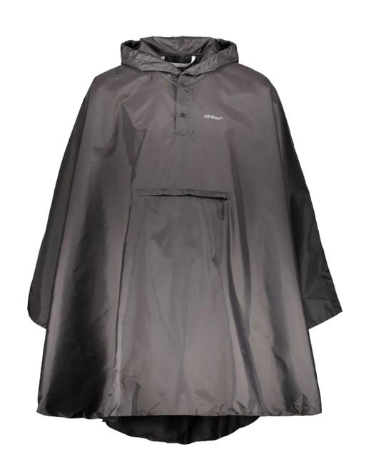 Off-White c/o Virgil Abloh Gray Technical Raincoat for men