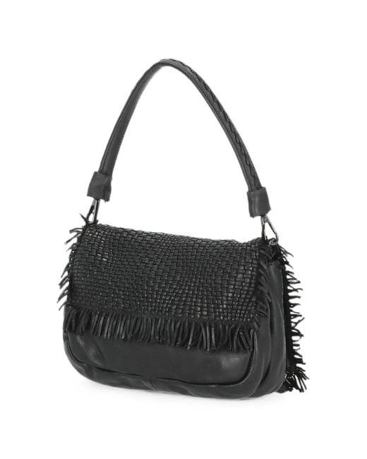 Reptile's House Black Anfora Braided Shoulder Bag