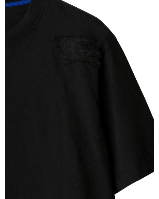 Burberry Black Short-Sleeve Cotton T-Shirt for men