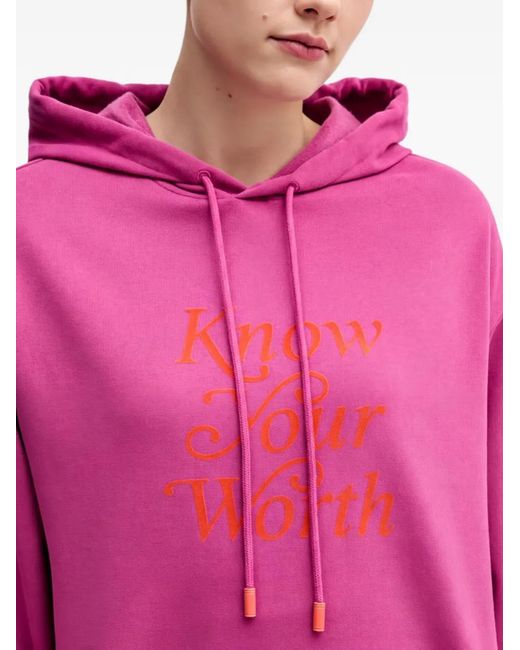 Benetton Pink Printed Hoodie