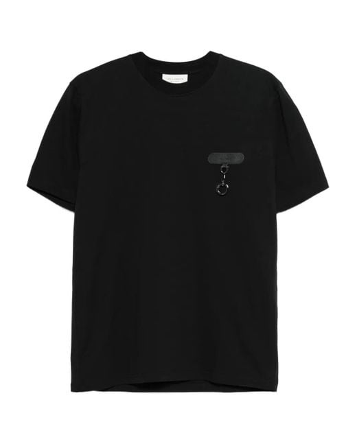 Yes London Black Logo-Patch T-Shirt for men