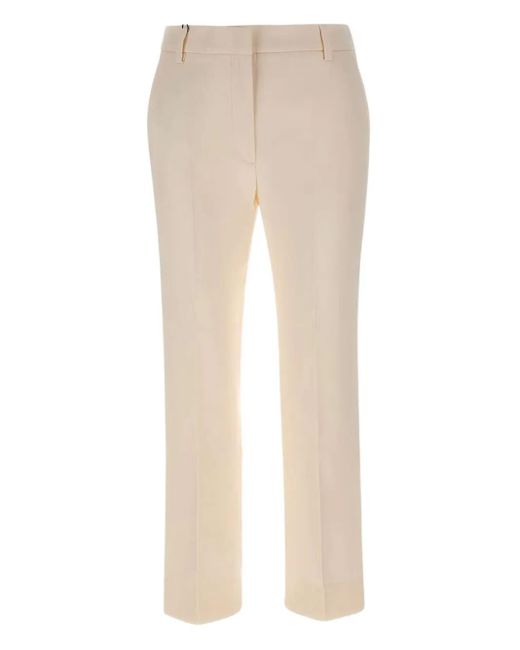 Weekend by Maxmara Damen Vite Hose mit Gürtelschlaufen in natur