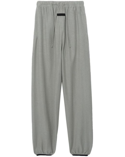 Fear Of God Gray Logo-patch Cotton Track Pants