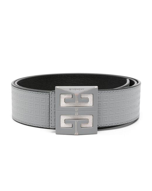 Givenchy Gray 4g-embossed Leather Belt for men