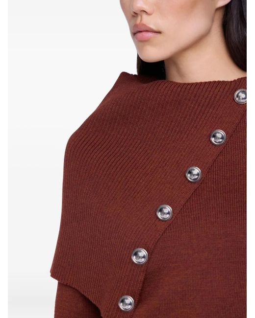 Rabanne Brown Wool Jumper