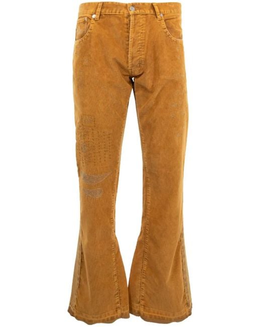 GALLERY DEPT. Natural Pantalon En Velours Côtelé À Coupe Évasée for men